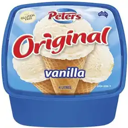 Coles Peters Original Ice Cream 4 Litre offer