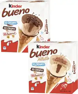 Coles Kinder Bueno Frozen Dessert Cones 4 Pack 254g offer