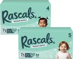 Coles Rascals Premium Jumbo Nappies 54 Pack-108 Pack offer
