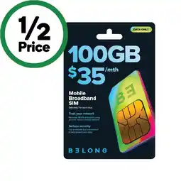 Woolworths Belong $35 Data Starter Kit^ offer