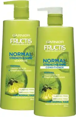 Coles Garnier Fructis Shampoo or Conditioner 850mL offer
