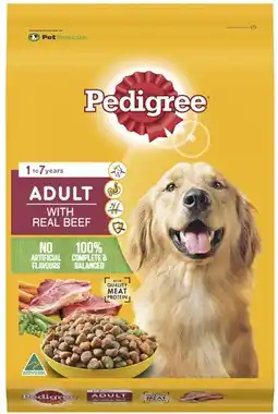 Coles Pedigree Dry Dog Food 8kg offer