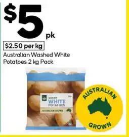 Woolworths Australian Washed White Potatoes 2 kg Pack offer