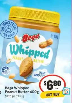 IGA Bega Whipped Peanut Butter 600g offer