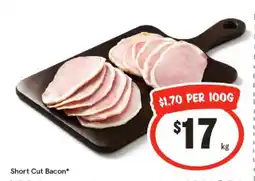IGA Short Cut Bacon offer