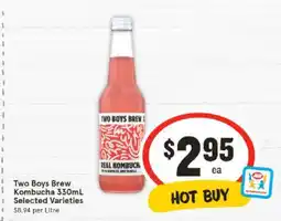IGA Two Boys Brew Kombucha 330mL Selected Varieties offer