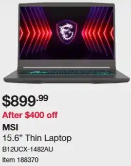 Costco MSI 15.6" Thin Laptop offer