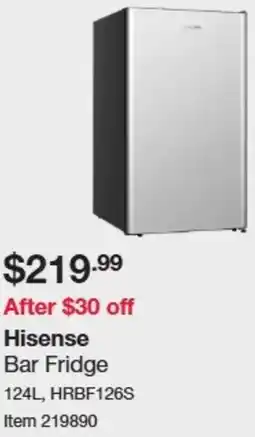 Costco Hisense Bar Fridge offer