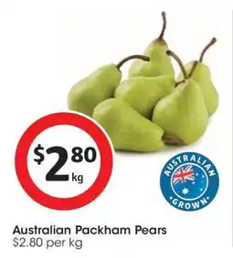 Coles Australian Packham Pears offer