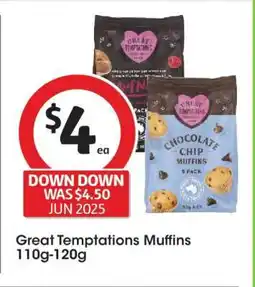 Coles Great Temptations Muffins offer