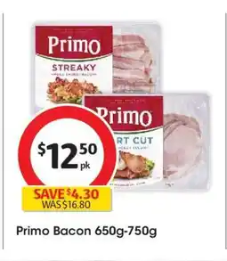 Coles Primo Bacon 650g-750g offer