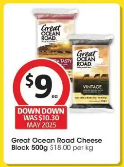 Coles Great Ocean Road Cheese Block 500g offer