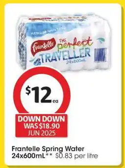 Coles Frantelle Spring Water offer