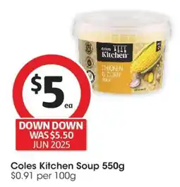 Coles Coles Kitchen Soup 550g offer