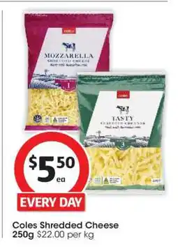 Coles Coles Shredded Cheese offer