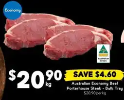 Drakes Australian Economy Beef Porterhouse Steak - Bulk Tray offer