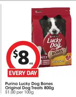 Coles Purina Lucky Dog Bones Original Dog Treats 800g offer