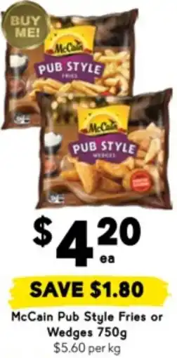 Drakes McCain Pub Style Fries or Wedges offer