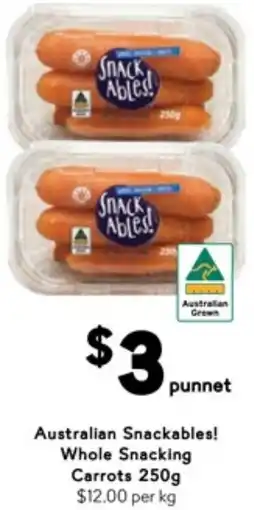 Drakes Australian Snackables! Whole Snacking Carrots offer