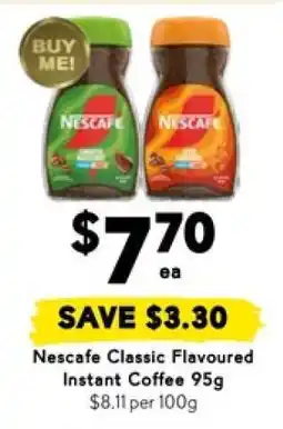 Drakes Nescafe Classic Flavoured Instant Coffee 95g offer