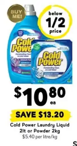 Drakes Cold Power Laundry Liquid 2lt or Powder 2kg offer
