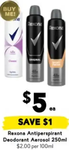 Drakes Rexona Antiperspirant Deodorant Aerosol offer