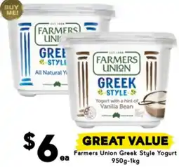 Drakes Farmers Union Greek Style Yogurt offer