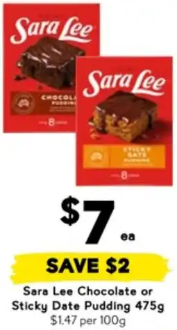Drakes Sara Lee Chocolate or Sticky Date Pudding offer