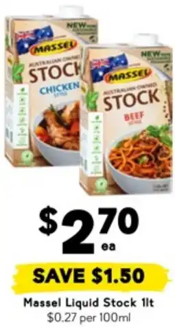 Drakes Massel Liquid Stock offer
