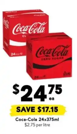 Drakes Coca-Cola 24x375mL offer