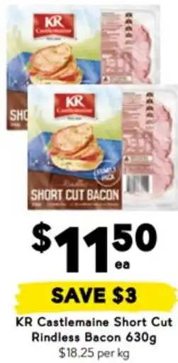 Drakes KR Castlemaine Short Cut Rindless Bacon offer
