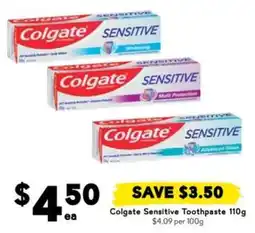 Drakes Colgate Sensitive Toothpaste 110g offer
