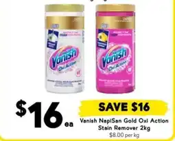Drakes Vanish NapiSan Gold Oxi Action Stain Remover 2kg offer
