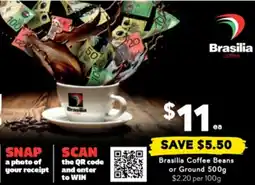 Drakes Brasilia Coffee Beans or Ground offer