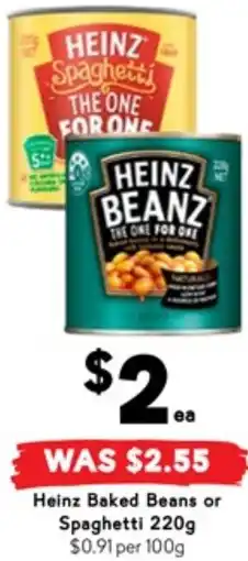 Drakes Heinz Baked Beans or Spaghetti offer
