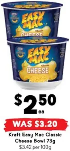 Drakes Kraft Easy Mac Classic Cheese Bowl offer