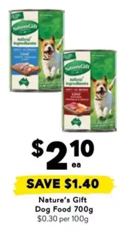 Drakes Nature's Gift Dog Food 700g offer