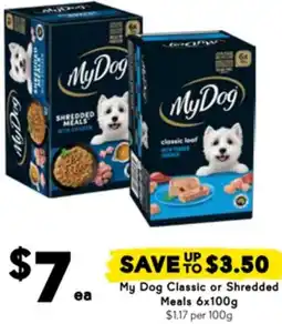 Drakes My Dog Classic or Shredded Meals offer
