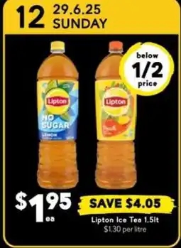 Drakes Lipton Ice Tea 1.5lt offer