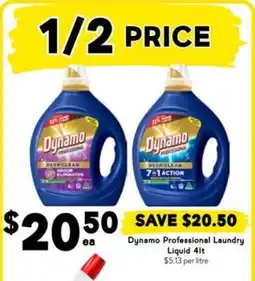 Drakes Dynamo Professional Laundry Liquid 4lt offer