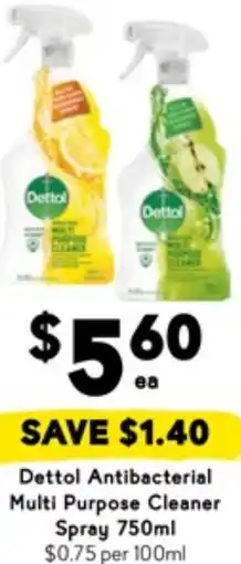 Drakes Dettol Antibacterial Multi Purpose Cleaner Spray offer