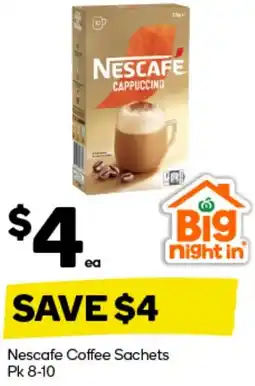 Woolworths Nescafe Coffee Sachets offer