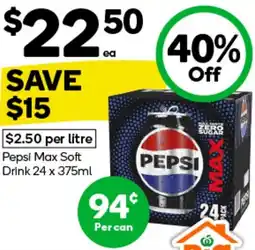 Woolworths Pepsi Max Soft Drink offer