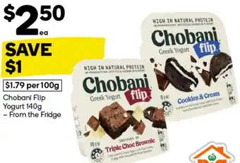 Woolworths Chobani Flip Yogurt offer