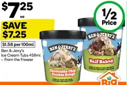 Woolworths Ben & Jerry's Ice Cream Tubs offer