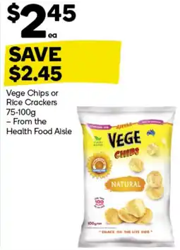 Woolworths Vege Chips or Rice Crackers offer