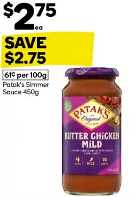 Woolworths Patak's Simmer Sauce offer