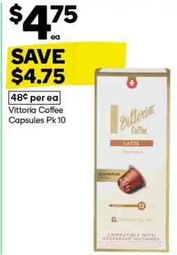 Woolworths Vittoria Coffee Capsules offer