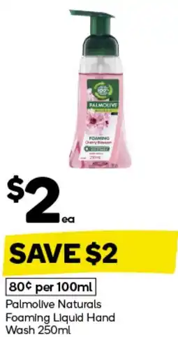 Woolworths Palmolive Naturals Foaming Liquid Hand Wash offer