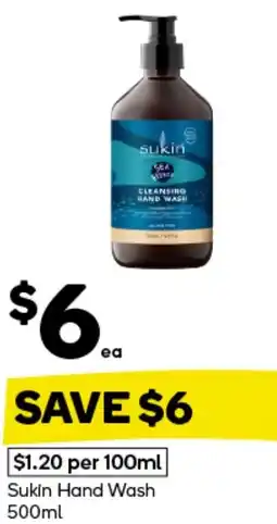 Woolworths Sukin Hand Wash offer